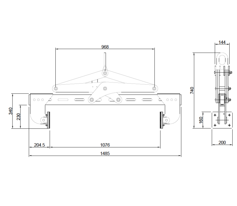 Thiết bị kẹp đá ngang 1050