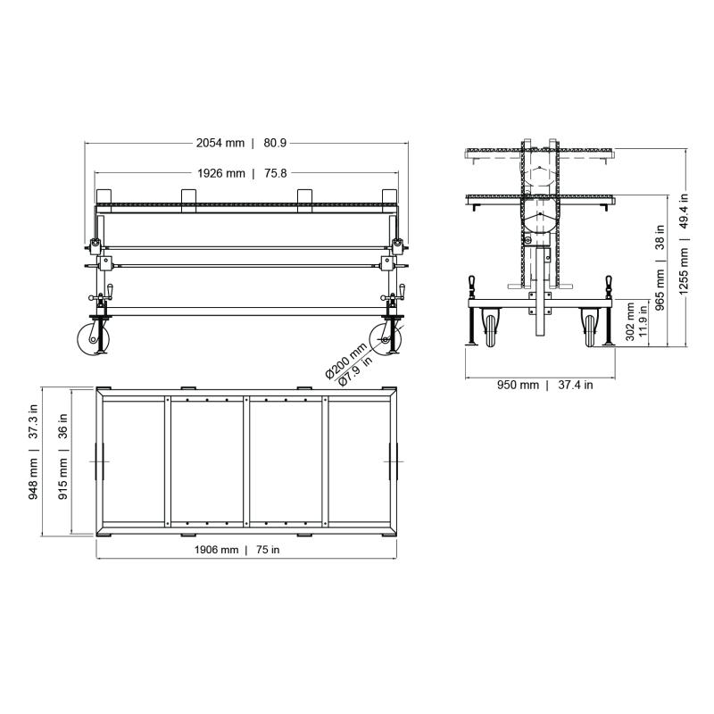 Adjustable Height Work Table  