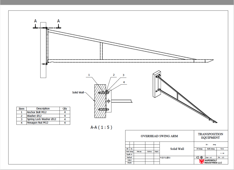 Overhead Swing Arm