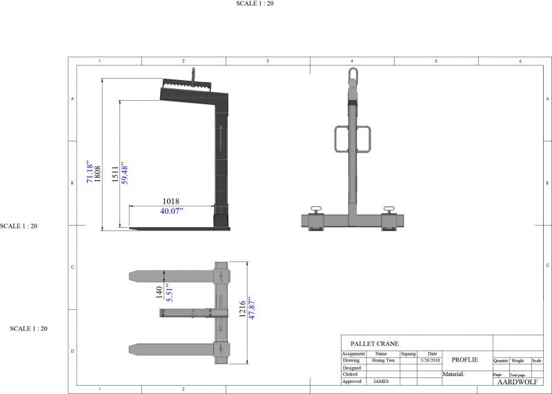 Pallet Crane Fork