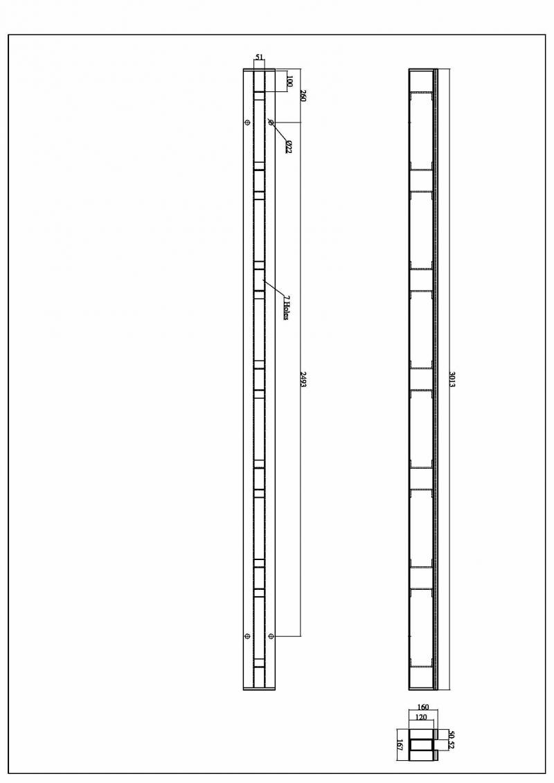 Bündelregal - 3 Meter lang ABR10