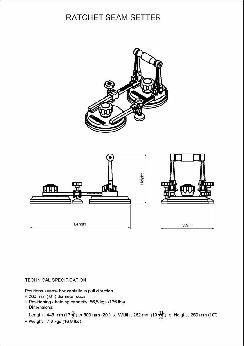 Ratchet Seam Setter (Includes Plastic Case)