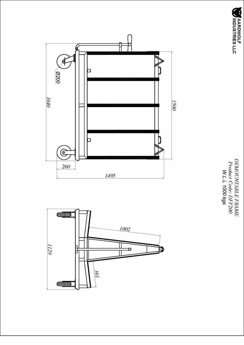 Abnehmbarer Rahmen DFF200