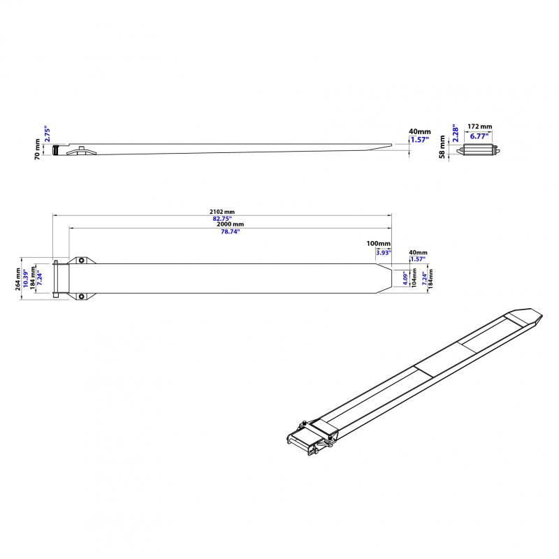 Gabel Verlängerung (Standard) FES-2000