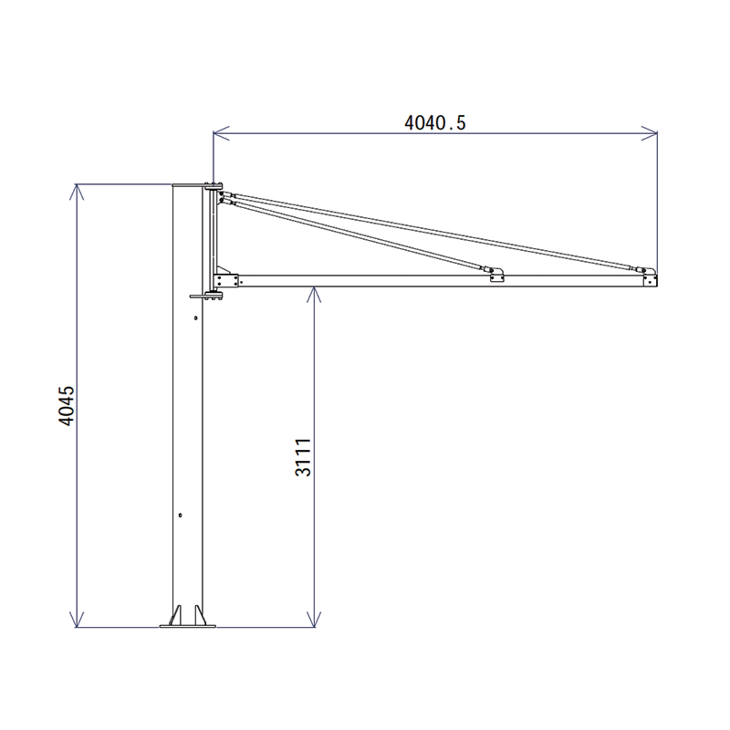 Floor-Mounted Jib Crane 4M 250 FMJC-4