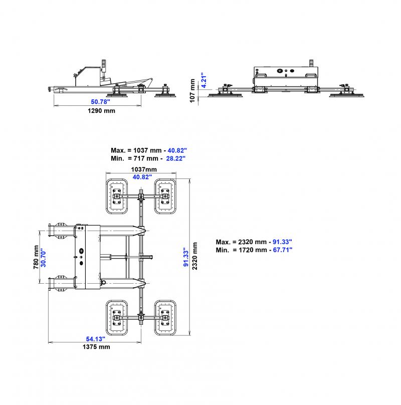 Fork Mounted Vacuum Lifting Attachment