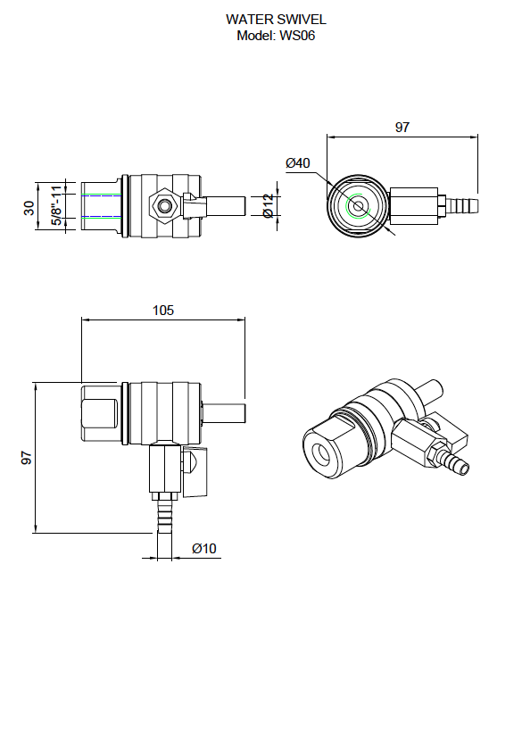 Wasserbohrfutter WS01